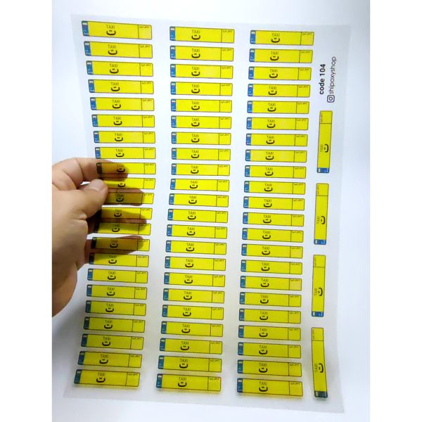 طلق رزین طرح پلاک تاکسی