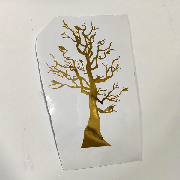 استیکر برچسبی پرنده روی درخت خشک شده